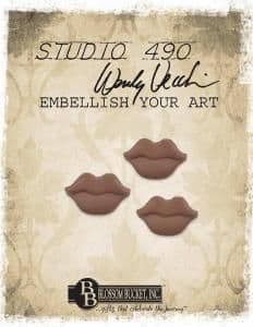 Wendy Vecchi, Studio 490, Embellish Your Art - Lips (set of 3)