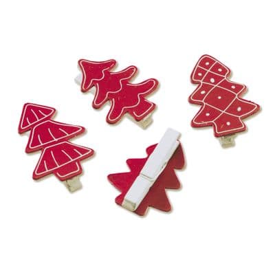 Wooden Tree Clip Pegs (Pkt 6) 5cm