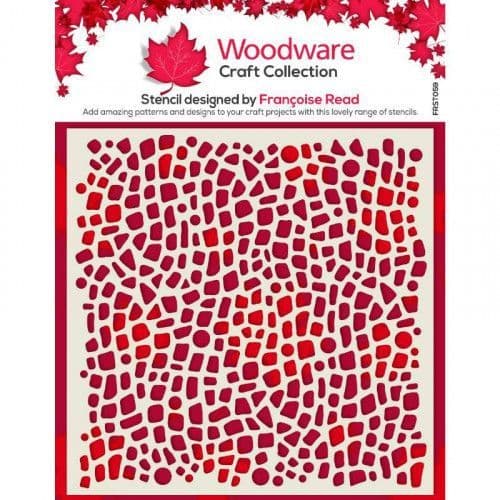 Woodware Francoise Collection-Mini Tegels-Stencil, 6 x 6 inch