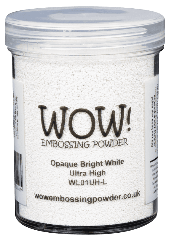 WOW!  Bright White Embossing Powder Ultra High 160ml Jar