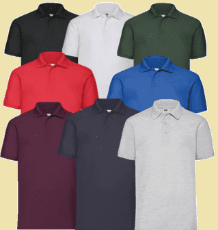 Heavy Polycotton Polo Shirt Free Print Option