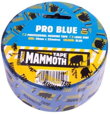 Pro Blue Masking Tape 50mm - 33mtrs Roll