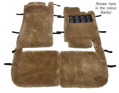 Set of 4 Sheepskin Over Rugs - Bentley Azure (1st Generation) From 1995 To 2003