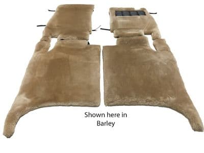 Set of 4 Sheepskin Over Rugs - Rolls Royce Silver Spirit From 1980 To 1987