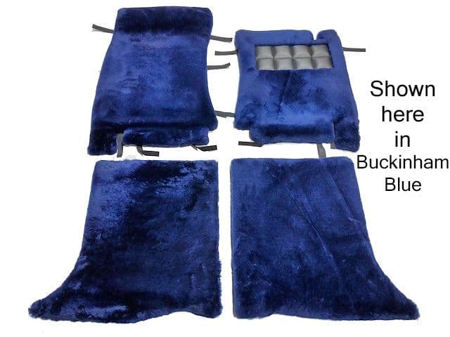 Set of 4 Sheepskin Over Rugs - Rolls Royce Silver Spirit From 1987 To 1998