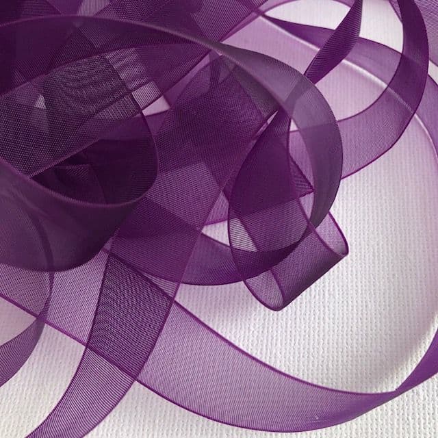 Plum Organza Chiffon Ribbon