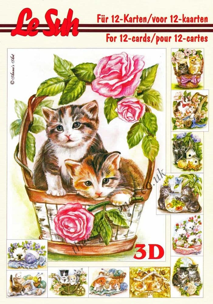 Cats A5 3D Decoupage Book By Le Suh
