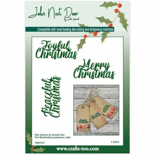 Christmas Sentiments Metal Die For Die Cutting & Paper Crafts
