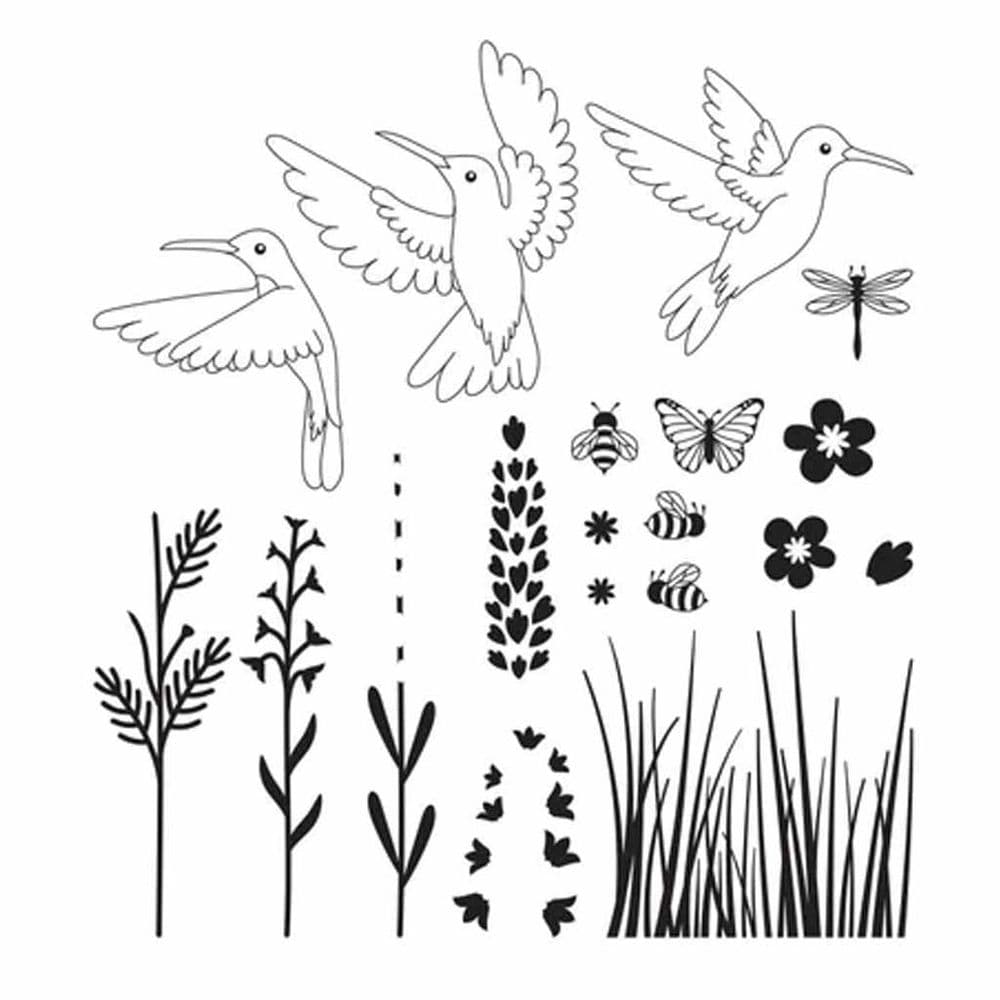 Hummingbird Build A Scene Stamp &