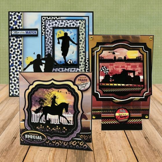 Sporting Silhouettes Luxury Die Cut Paper Craft Topper Kit