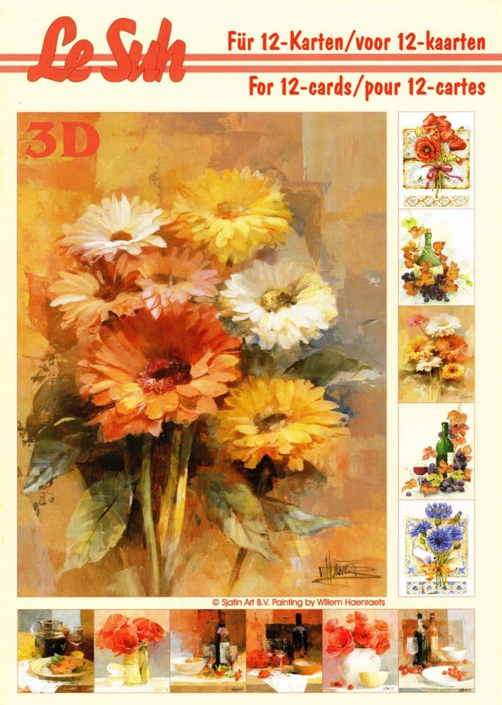 Wine & Flowers A5 3D Decoupage Book from Le Suh