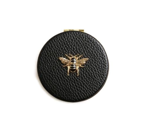 Alice Wheeler -Black Round Compact Mirror