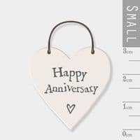 East Of India -Mini Heart Token - Happy Anniversary 2918