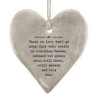 East Of India -  Rustic Hanging Heart - Those We Love (7401)
