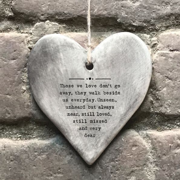 East Of India - Rustic Hanging Heart - Those We Love (7401)