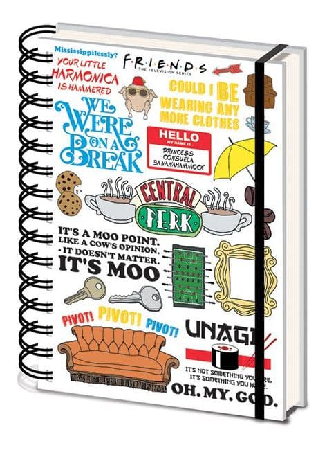 Friends - A5 Notebook - The One With The Quotes