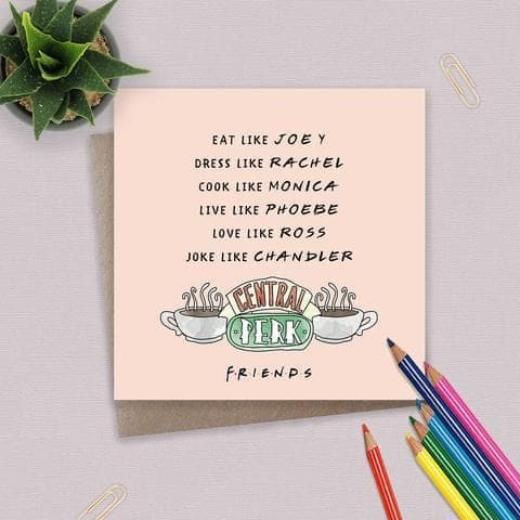 Friends - TV Series - Card - Eat like Joey (Pink)
