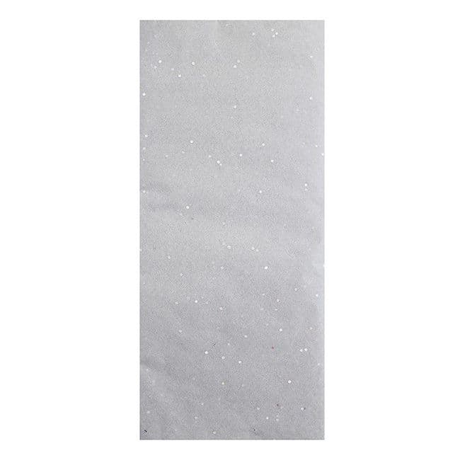 Glitter Tissue Paper - Silver 6 Sheets