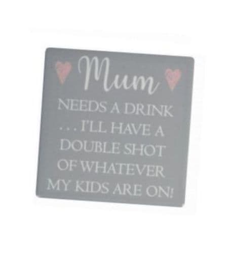 Langs - Ceramic Coaster - Mum Drink