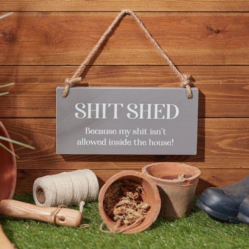 Langs - Humour Plaque - Shit Shed