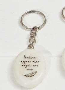 Langs - Marble Keyring - Feather Appear