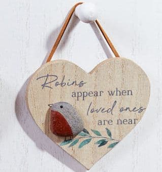 Langs - Robin Pebble Heart - Robins