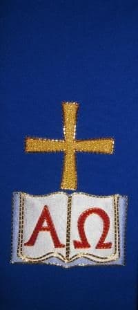 A+O Embroidered Scarf