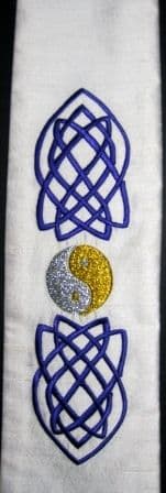 Celtic Silk Embroidered Scarf