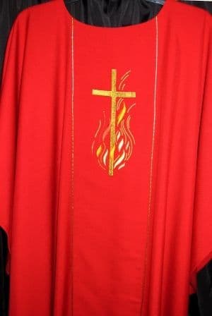 Cross and Flame Chasuble