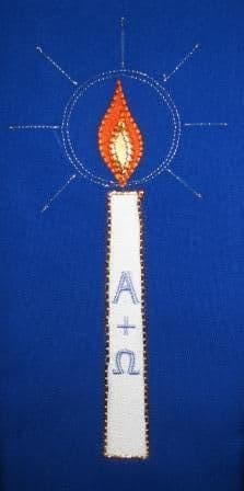 Embroidered Readers Scarf (candle)