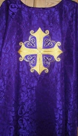 Ornate Tile Cross Chasuble