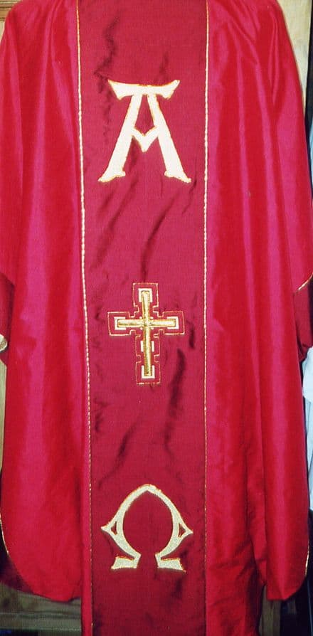 Silk Panel Alpha and Omega Chasuble