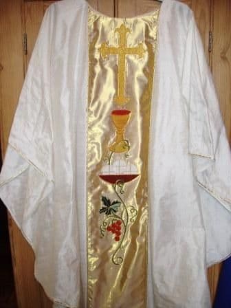 Silk Panel Chasuble - Eucharist Design