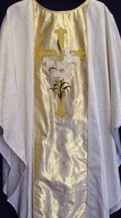 Silk Panel Chasuble - Floral Design