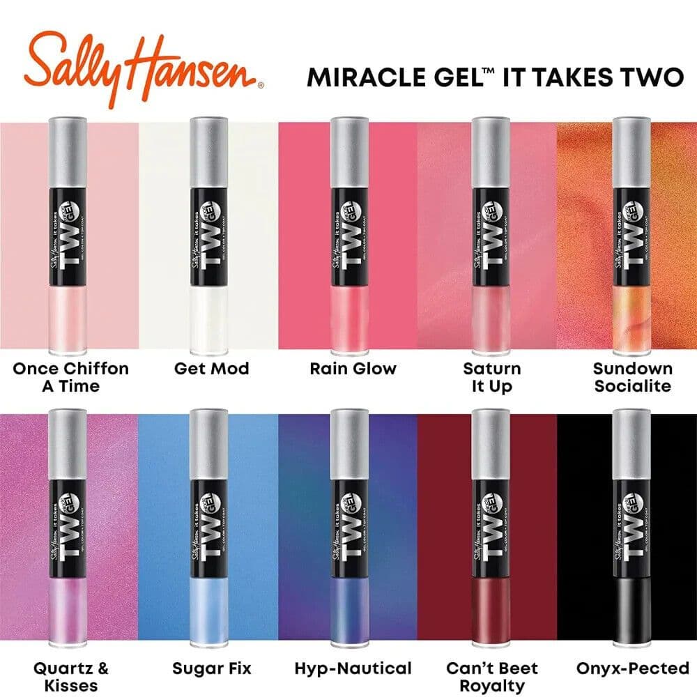 10 x  Sally Hanson TWO Miracle Gel Nail Polish - 10 shades | RRP £119 | Bulk Buy