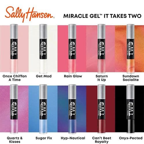 10 x Sally Hanson TWO Miracle Gel Nail Polish - 10 shades | RRP £119 | Bulk Buy