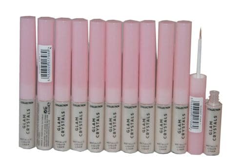 100 x COLLECTION Glam Crystals Metallic Liquid Liner | Pink Sunset | RRP £400
