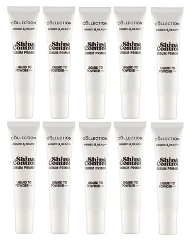 10pcs Collection Cosmetics Primed and Ready Shine Control Serum Primer RRP £50
