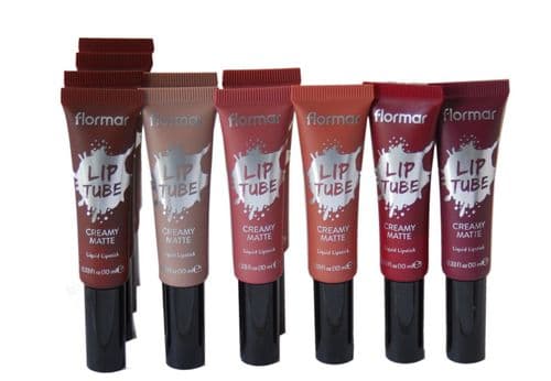 11 x Flormar Lip Tube Creamy Matte Liquid Lipstick | Mixed Shades