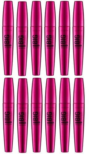 12 x Collection BIG D Volumising Mascara | WATERPROOF Black | Jumbo round brush