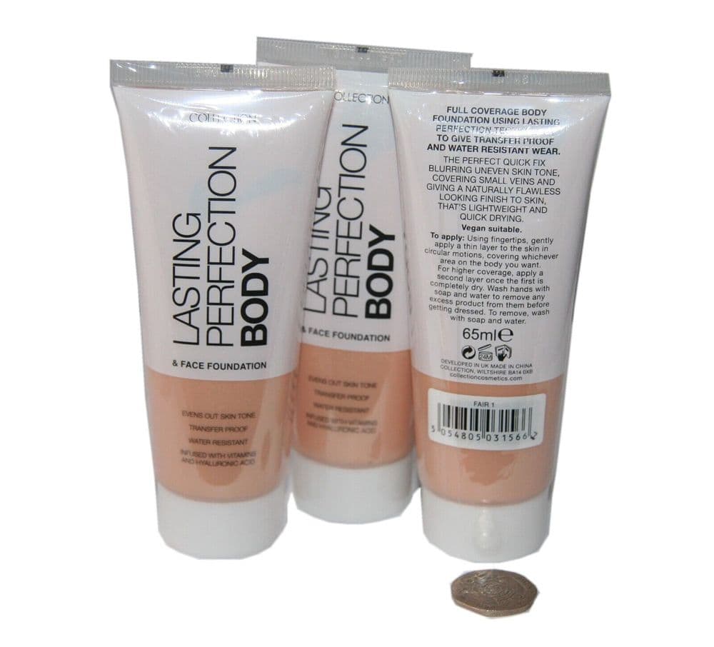 12 x Collection Cosmetics Lasting Perfection Body and Face Foundation ...