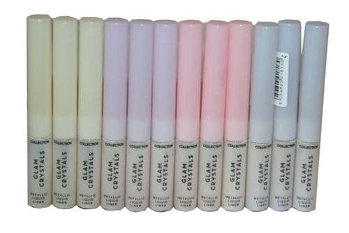 12 x COLLECTION Glam Crystals Metallic Liquid Liner | 4 Shades | RRP £48