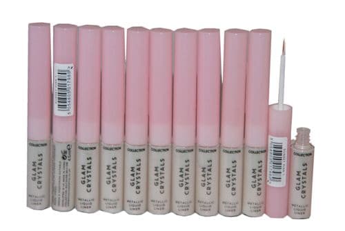 12 x COLLECTION Glam Crystals Metallic Liquid Liner | Sunset Pink |
