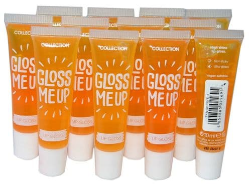 12 x Collection Gloss ME Up Lip Gloss | Tangerine | Non Sticky | Vegan |