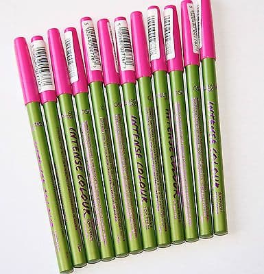 12 x Collection Intense Colour Supersoft Khol Eyeliner Pencils | French Kiss | Green