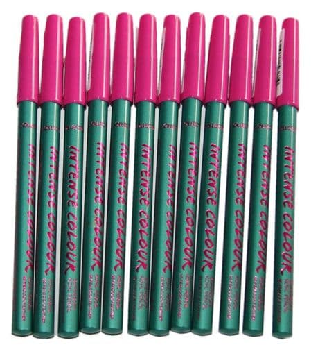 12 x Collection Intense Colour Supersoft Khol Eyeliner Pencils | Peacock Feather