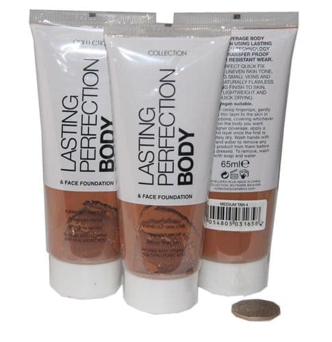 12 x Collection Lasting Perfection Body and Face Foundation | MEDIUM TAN 4 | £84