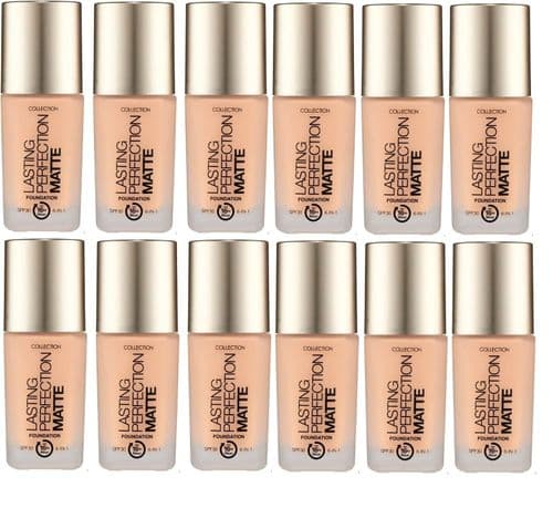 12 x Collection Lasting Perfection MATTE Foundation | Toffee 12 | RRP £78
