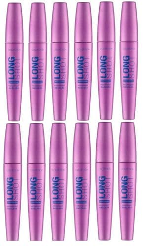 12 x Collection Long Shot Lengthening WATERPROOF Mascara | Fan Brush | Black |