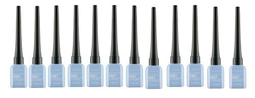 12 x Collection WATERPROOF Fast Stroke Eye Liner | Black Waterproof 01